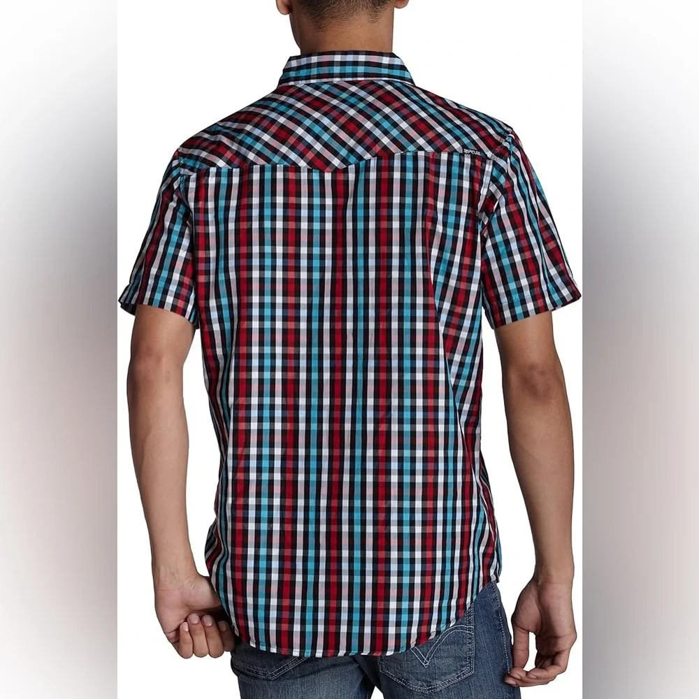 🔥🔥Rip Curl Men's Gonz Check Short Sleeve Woven - Picture 2 of 5